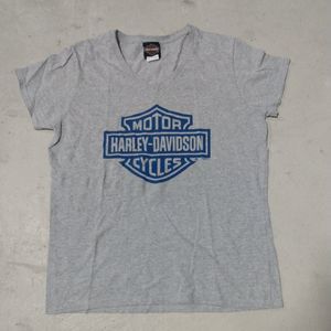 Harley Davidson V Neck Top Size Large Short Sleeve Florida